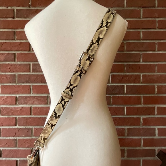 Elisabeth Weinstock Tokyo Cross-Body Bag Natural Taupe Snakeskin - Picture 5 of 16